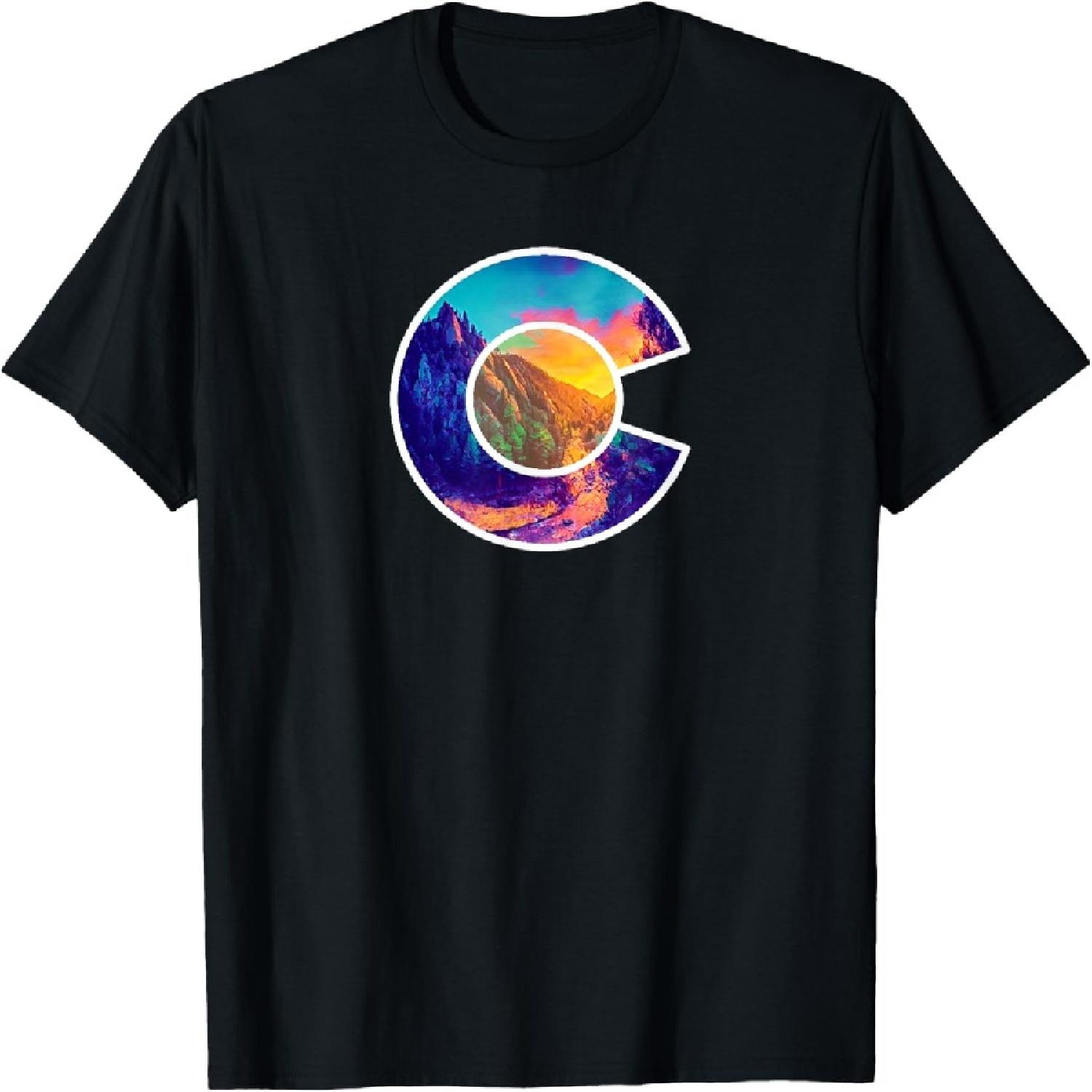 

Colorado Mountain Colorado C Graphic - MountainSunset Design T-Shirt XXXXXL різнокольоровий