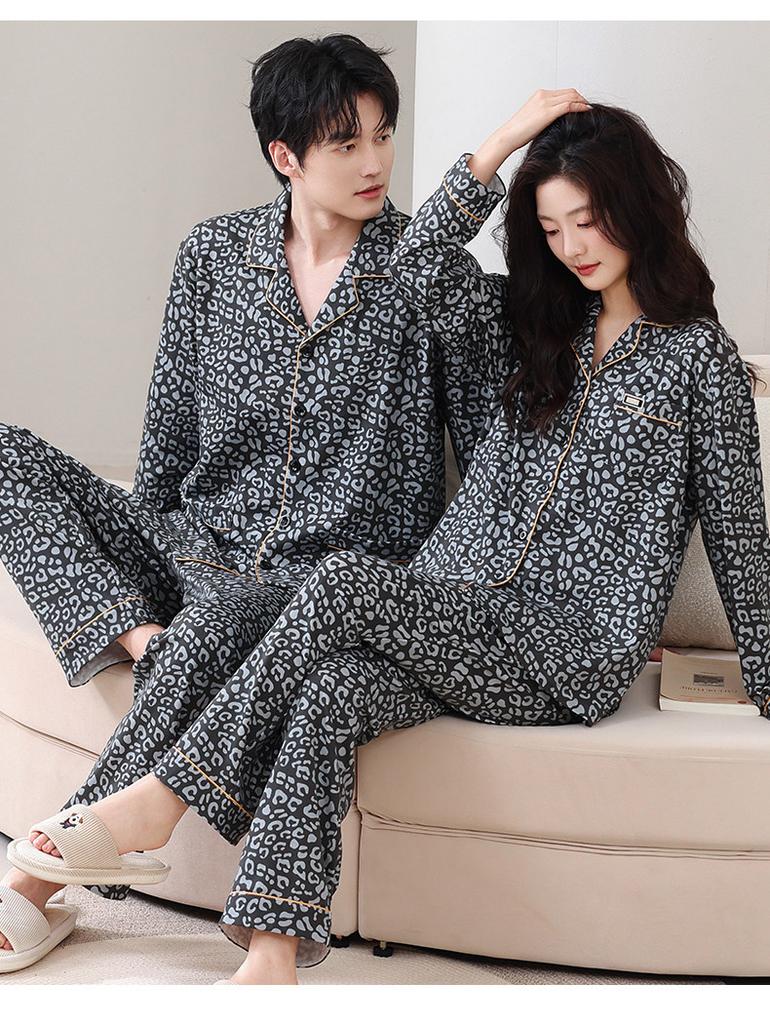 Pajamas Couple Outfit - Autumn Pure Cotton Long-Sleeved