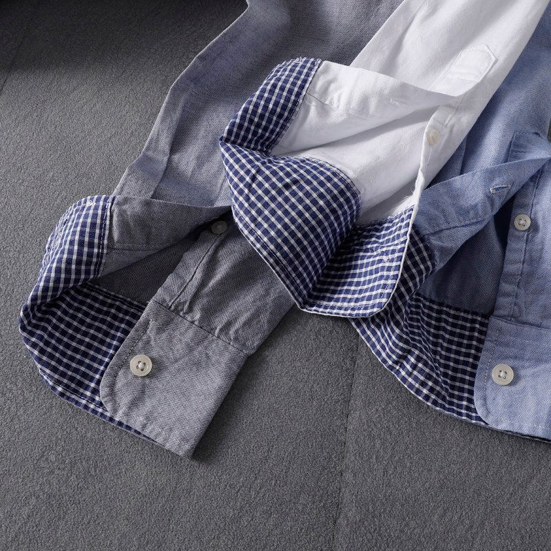Three Pieces Per Person! Export-Grade Oxford Fabric Solid Color Business Casual Versatile Men's Long-Sleeve Shirt, Loose Fit, Trendy Men's Shirt