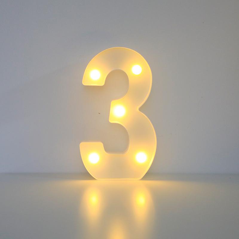 Romantic Letter & Number Lamp - Birthday Proposal Surprise Scene Decoration
