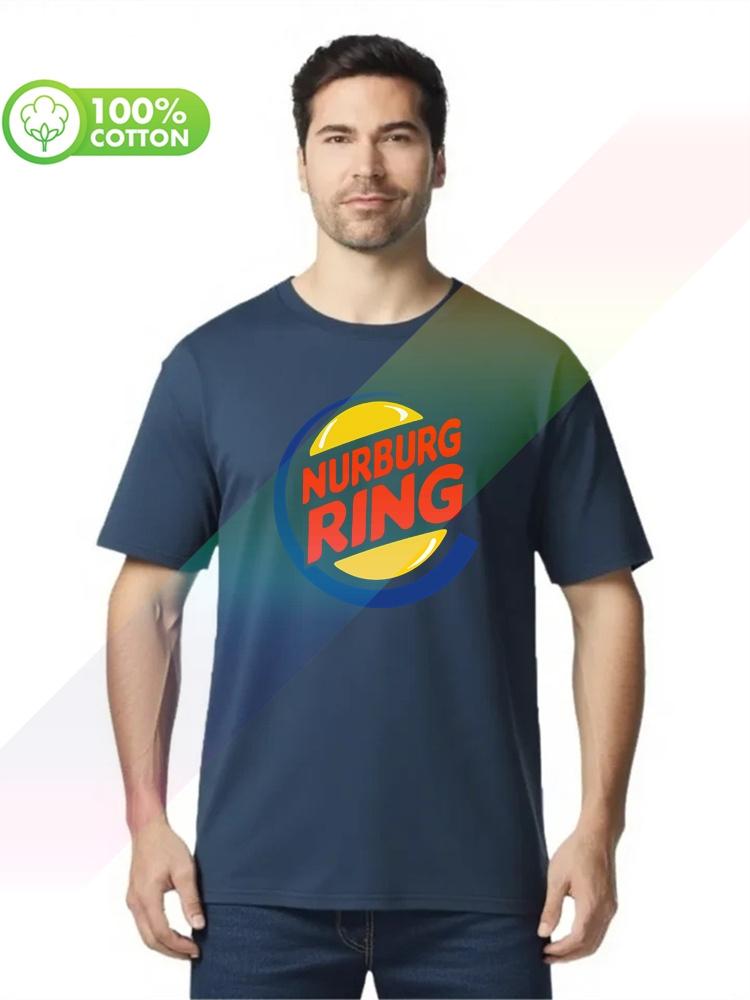 100% Cotton Round Neck Heavy Weight Men's T-shirt Nurburgring - Funny Burger King Parody Racings Track S-xxxl Tops Tees