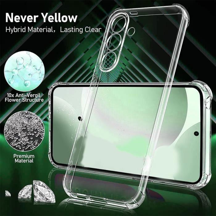 Coque de protection - BOOLING - pour Samsung Galaxy S24 FE - Silicone Antichoc - Transparent - Coins Renforcés