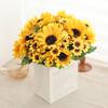 Artificial Flower 13 Heads Silk Sunflower Bouquet Fake Daisy Home Living Room Outdoor Decor DIY Wedding Wreath Decoration