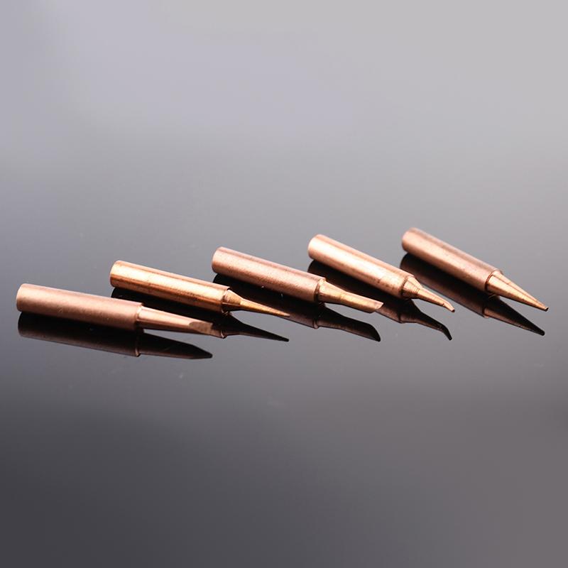 5Pcs Pure Copper Iron Tip Soldering Tip Rework Station Welding Head Soldering