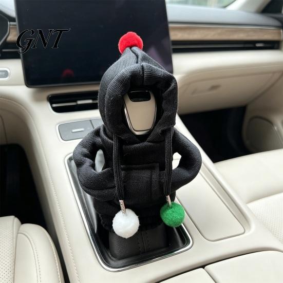Car Gear Knob Cover Shift Hoodie Cover, Funny for Car, Practical Interior Decoration Sweatshirt Shifter Handle Protector Manual And Automatic