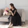Aunii Party Wedding Fishtail Chiffon 319104 Women's Dress, Dress, Lace, Embroidered, 3/4 Sleeves, Dress, Formal, Spring, Summer, Fall, Winter, Adult,