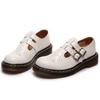Neue Mary Jane Schuhe Leder Low-Top kleine Lederschuhe Damen Britischer Stil Mode Student Freizeitschuhe weiß