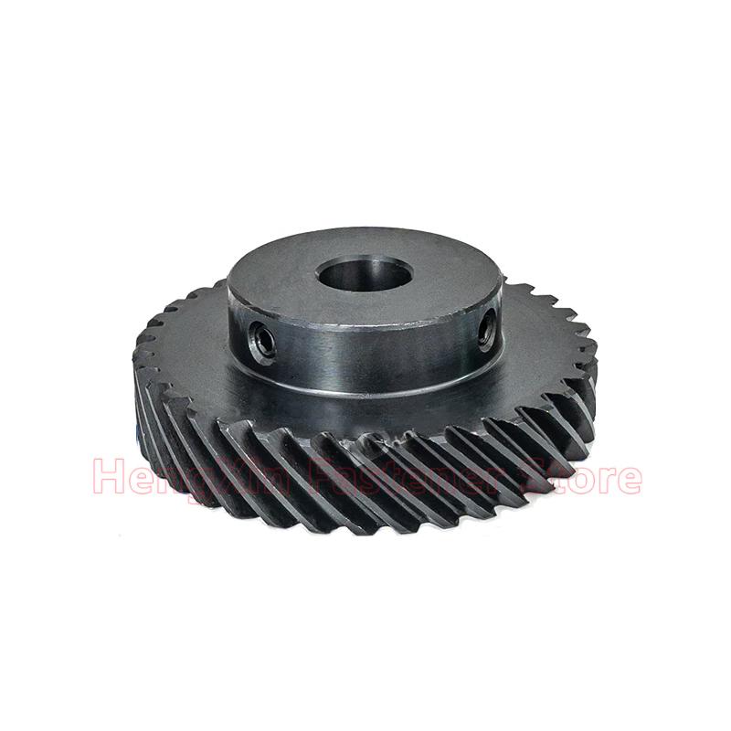 1pcs 1.5M Helical Gear 32 35 36 40 Teeth 1.5 Modulus 32T 35T 36T 40T 45 Degree Left/Right Spiral Steel Gear Bore 10-35mm Custom