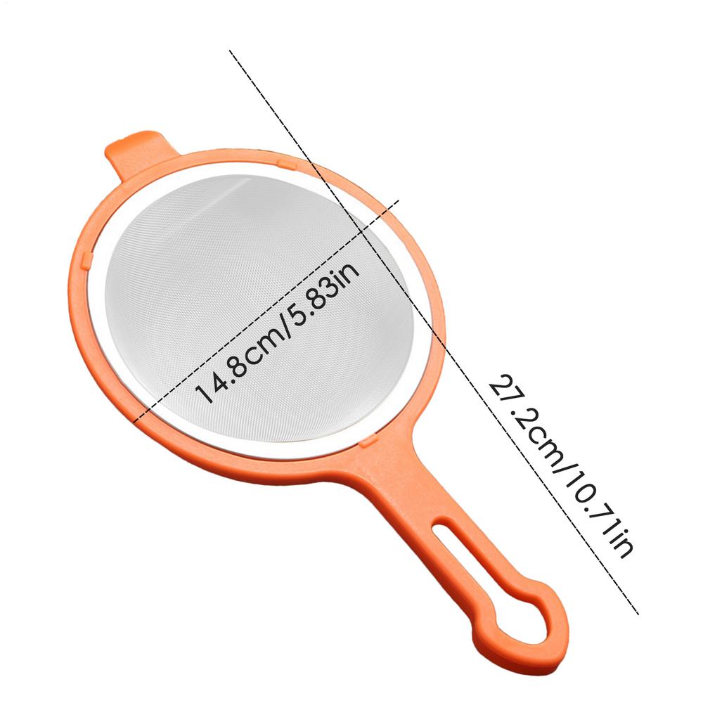 

Kitchen Colander Strainer Food Colander Sieve Strainer Stainless Steel Juice Loose Tea Strainer Versatile tool Small Sieve Spoon оранжевый