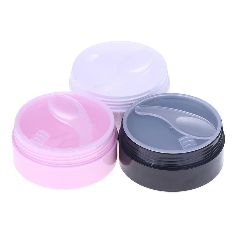 100g leeres Weithalsglas mit Löffel – Flacher Reisebehälter für Augenmasken, Körpercreme und Lotion