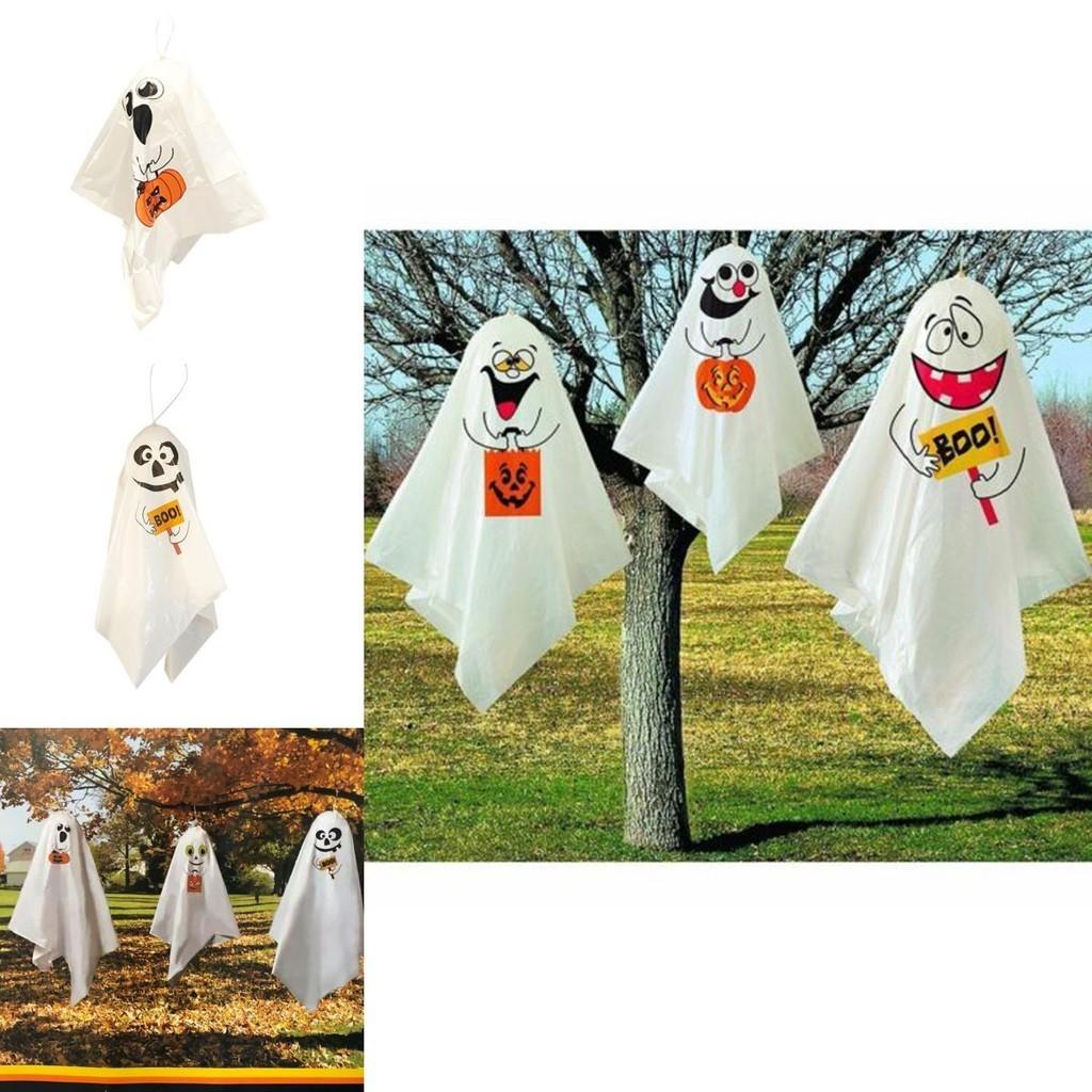 Eerie Yet Durable 3 Haunted Halloween Hanging Ghost Decorations For Fearful Festivities
