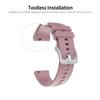 22mm Unisex Silicone Replacement Watch Strap with Quick Release Spring   Silver Buckle Compatible with Watch, Black