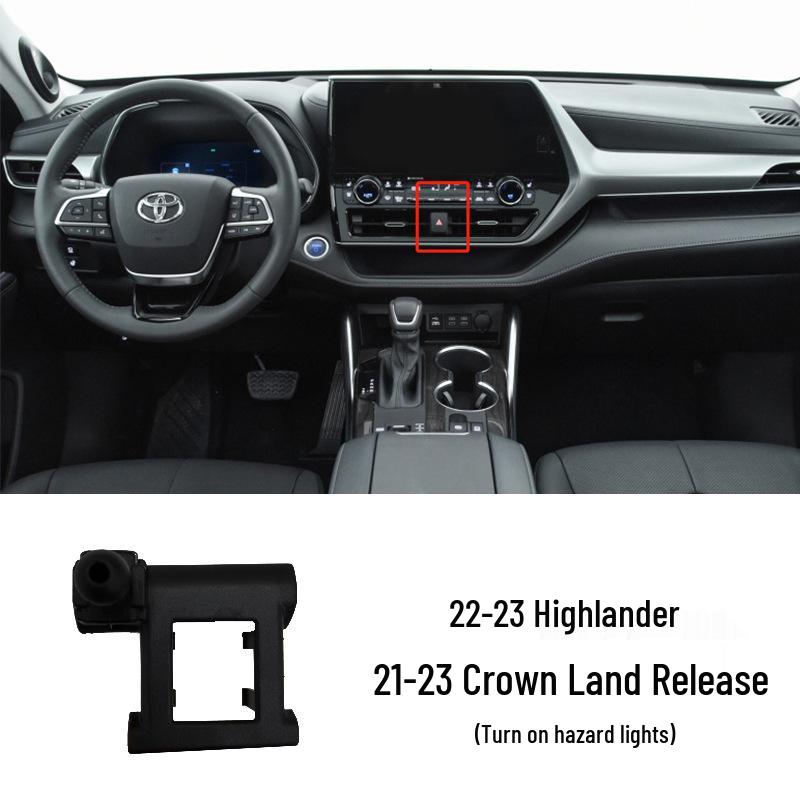 Car Phone Holder for Toyota 6th Gen Camry, Corolla, Highlander - Clip Base Accessory