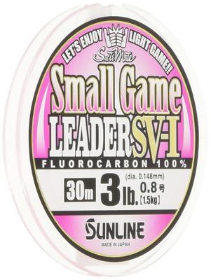 SUNLINE Saltymate Small Game Leader SV-I Fluorocarbon, 30m, 0.8, 3lb (1.5kg), Magical Pink
