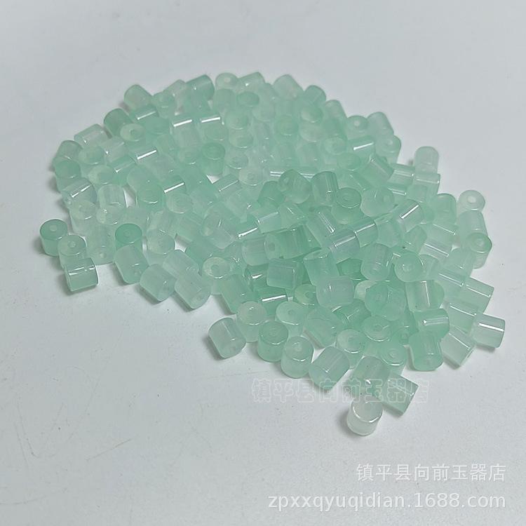 Ice Jade Green Beads 5x5mm - Loose Beads for DIY Bracelets, Necklaces, Earrings & Tassel Accessories