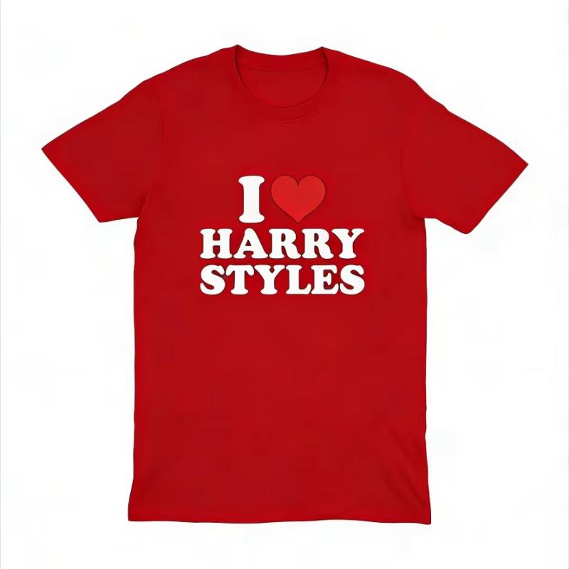 2026 Liebe Harry Styles T-Shirt Unisex Y2k Hochwertig Sommer Rundhals Kurzarm Grafik-T-Shirt Fan-Geschenk