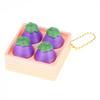 Creative Cute Fruit 2/4-Square Button Keychain Kids Portable Stress Relief Toy Charm Couple Bag Ornament