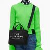 Marc Jacobs Canvas-Tragetasche mit Buchstabendruck Einkaufstasche Schulter-Crossbody-Handtasche Mini-Damen-Tragetaschen Schwarz M0016493-001