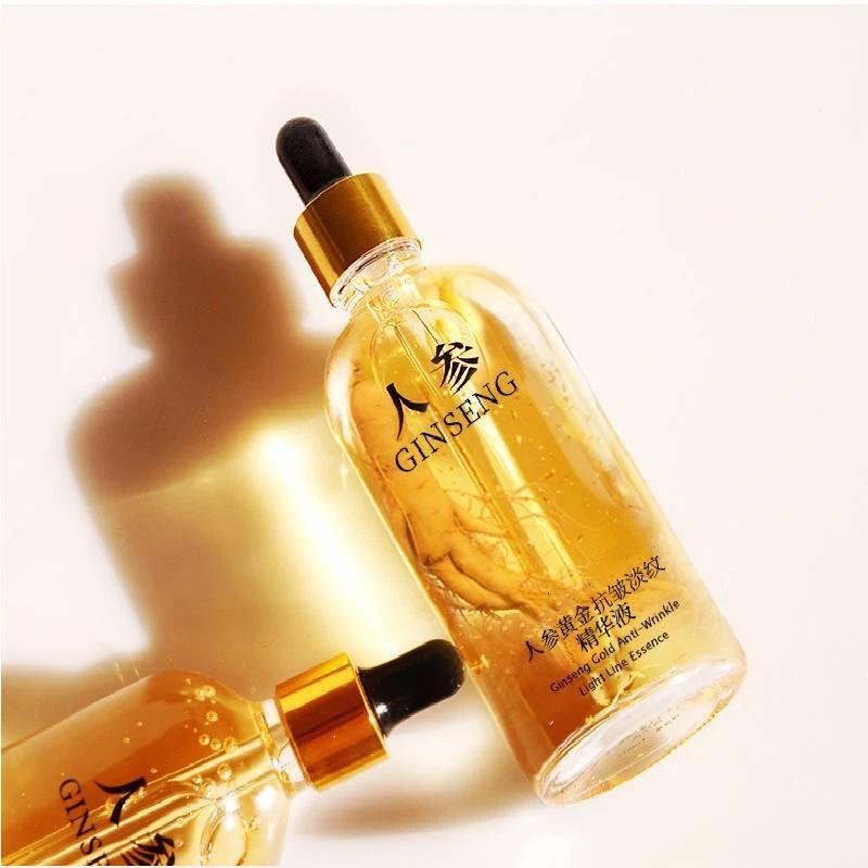 Gold Ginseng Facial Essence 100ml, Niacinamide Hyaluronic Acid Hydrating Moisturizing Anti-wrinkle Serum