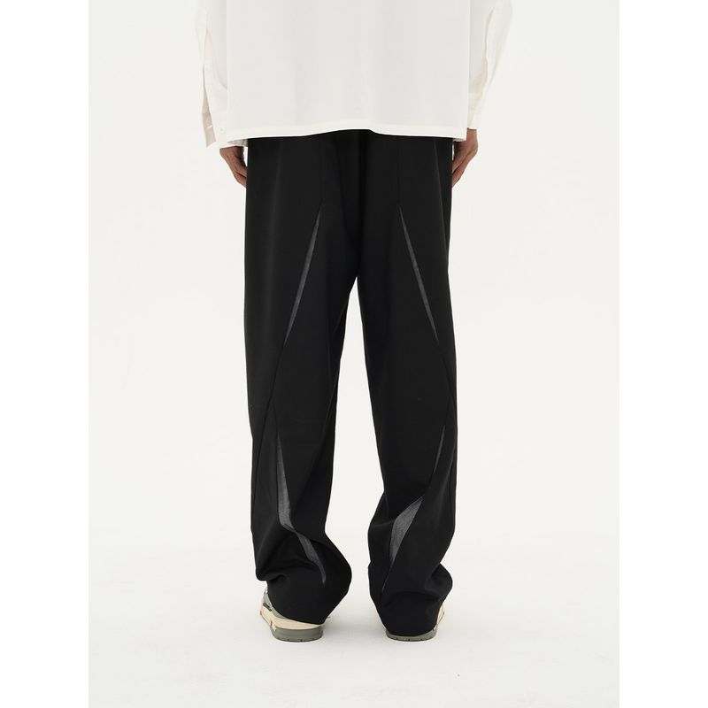 Surowe i Okrutne Spodnie Garniturowe o Kształcie Rozcięcia