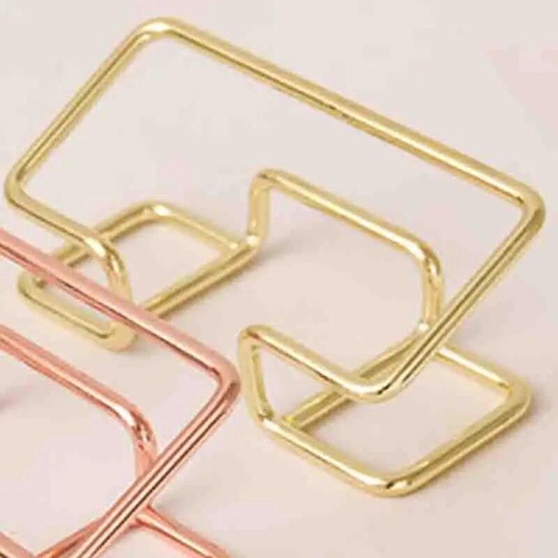 Minimalist Hollowed out Business Card Box Creative Iron Lined Business Card Holder Desktop Business Card Display Rack