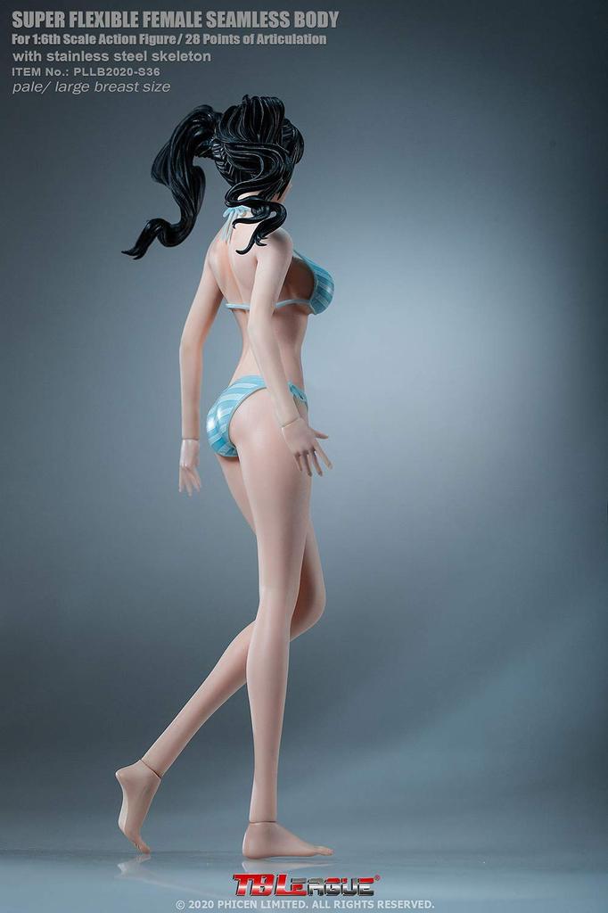 OBEST TBLeague Figure 2D Girl Body Super Flexible Seamless White Skin Head 1/6 PLLB2020-S36A (S36A Included)