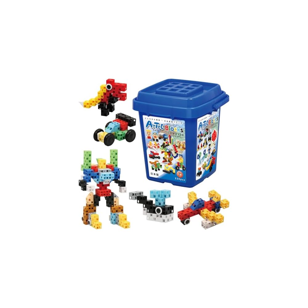 Artec ArTec Block Bucket Vivid 220 Pieces Educational Toy for Boys and Girls