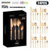 Stainless Steel Tableware 24-piece Set Small Waist Family Western Food Steak Knife, Fork and Spoon Set