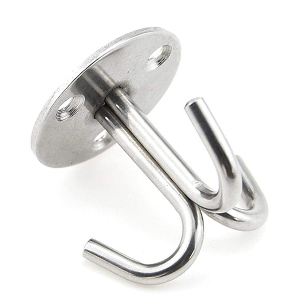 Pack of 5 Triple Hook Ceiling Hook Stainless Steel Hanging Hardware for Chandeliers Fan Hammocks Indoor Outdoor Use