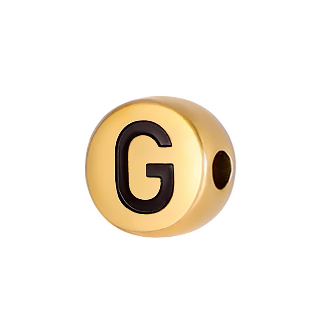 CARLIDANA High Polish Stainless Steel Letter Alphabet Beads Round Charms Pendants for Jewelry Making Diy Bracelets Necklace