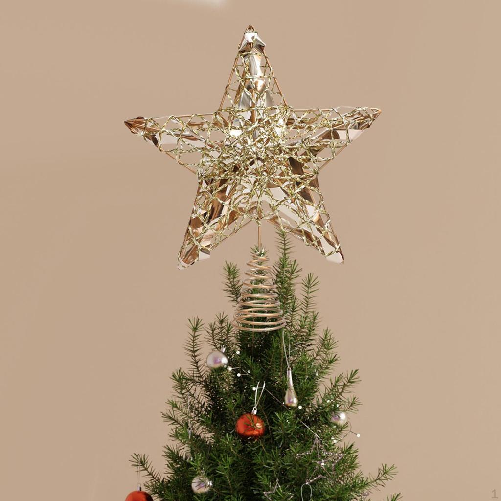 Christmas Tree Top Star Decoration Cute Festive Xmas Ornament for Living