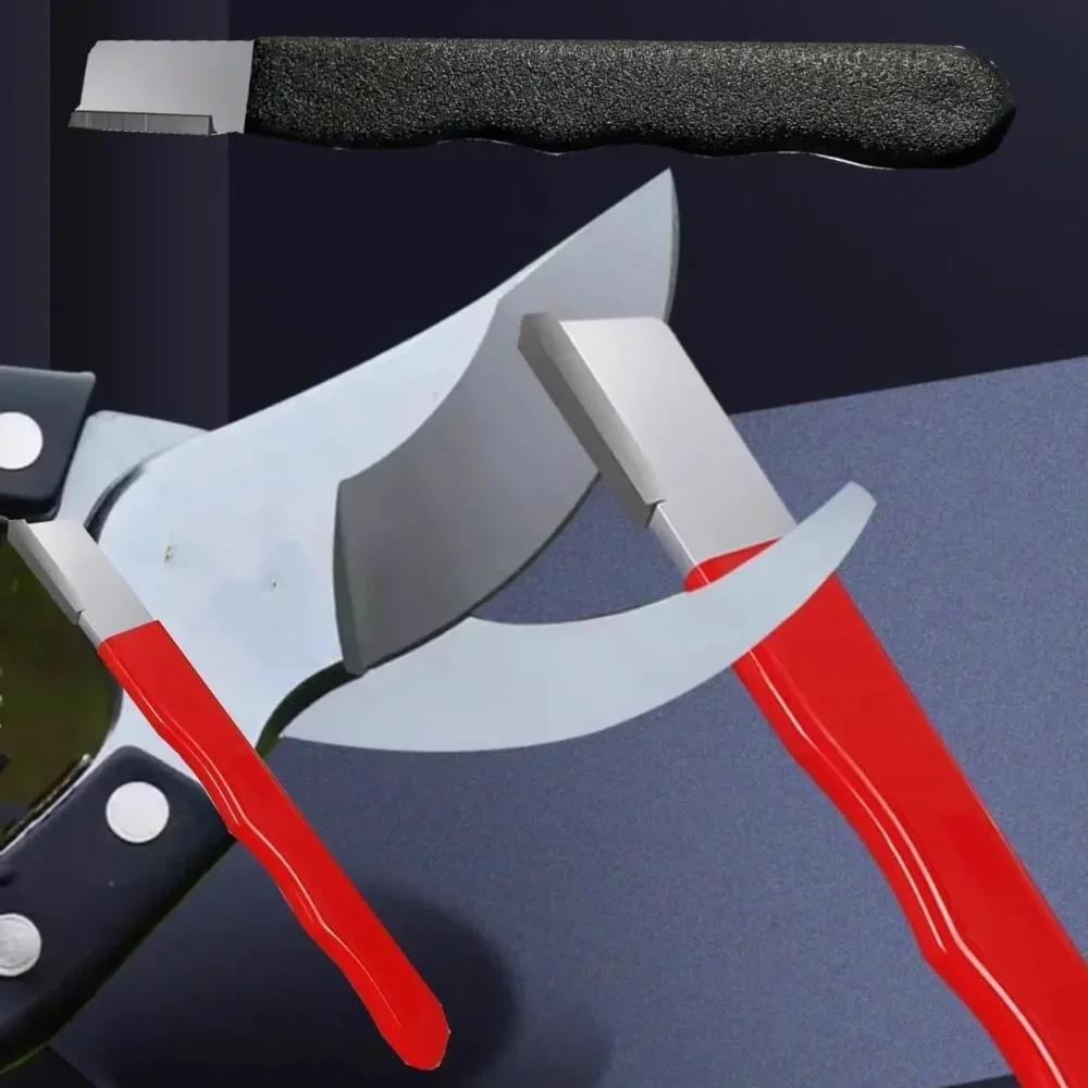 Cuțit de metal pentru tăiere piatră de ascuțit Foarfece de grădină de mână Ascuțitor de foarfece cu capac Mini ascuțitor portabil de cuțite Toci