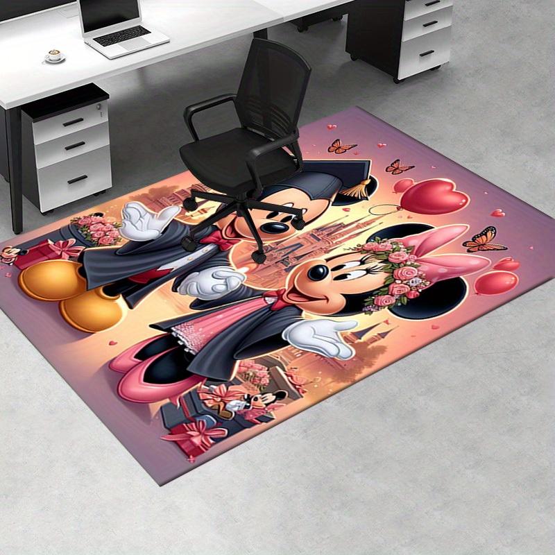 1pc Office Carpet, Desk Under Mat, Gift for Home Decor, Mickey Mouse Graduation Theme Rug, Romantic Valentine's Day Decoration