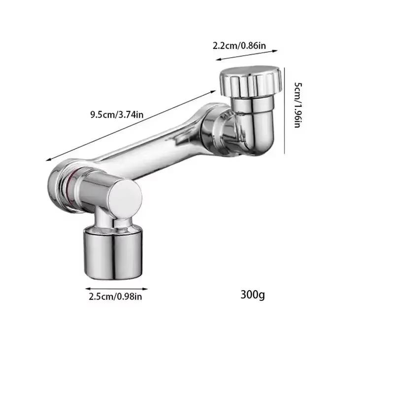 2 Piece Faucet Extender ABS Mechanical Arm Single Mode 1080° Swivel Universal Faucet Extender Swivel Faucet for Bathroom Sink