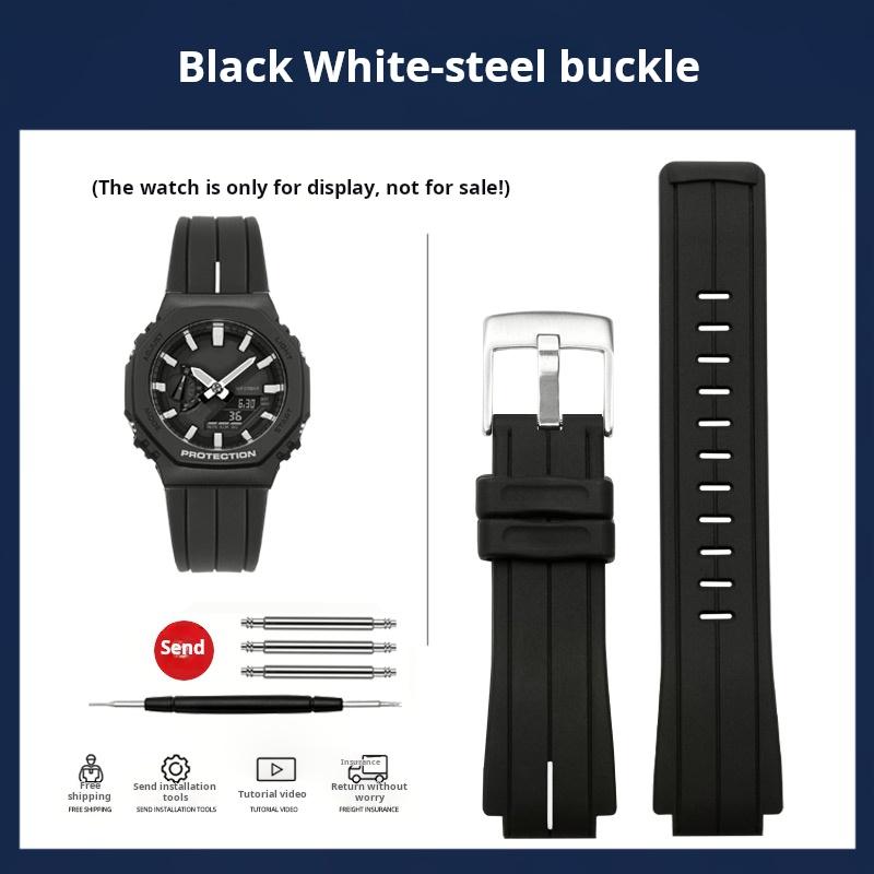 Pulseira de Silicone Para Casio G-SHOCK GA-2100 Pulseira de Silicone GA2100 GA2110 GA-B2100 DW5600 GM5600 Modificado masculino borracha Pulseira de Relógio