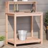 VidaXL Potting Table with Shelves, Planting Table with Storage, Potting Bench, Garden Plant Table, Wood 832410