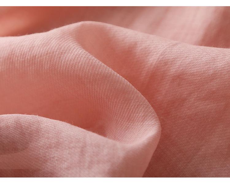 Dámský letní volný top z bavlny a lnu s lucernovými rukávy - Móda v západním stylu