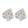 2PCS UHF Female SO239 4 Hole Socket Panel Chassis RF Coaxial Adapter Connector