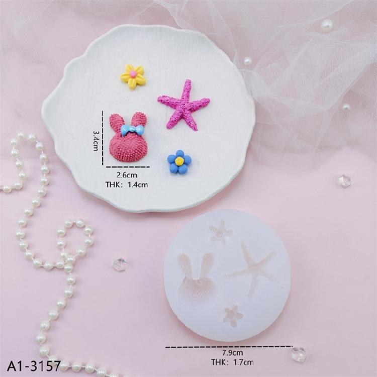 Multipurpose Silicone Craft Mold with Starfish Shell Design Perfect for Candle Soap Resin Art Craft Enthusiasts