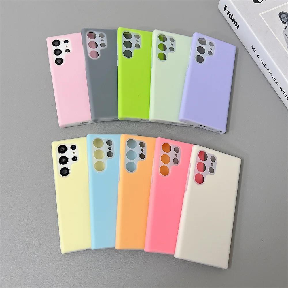 Luxury Silica Gel Jelly Liquid Silicone Case for Samsung Galaxy S25 S24 S23 Ultra Plus S24FE S23FE Anti-fall Clear Hard Cover