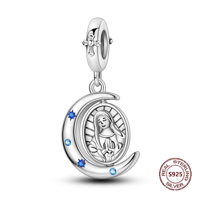 Teufelsaugen Anhänger 925 Kupfer Original Hand von Fatima Blauer Zirkon Kreuz Blaue Augen Charms Passend für Armband DIY Herstellung Zirkon Geschenk