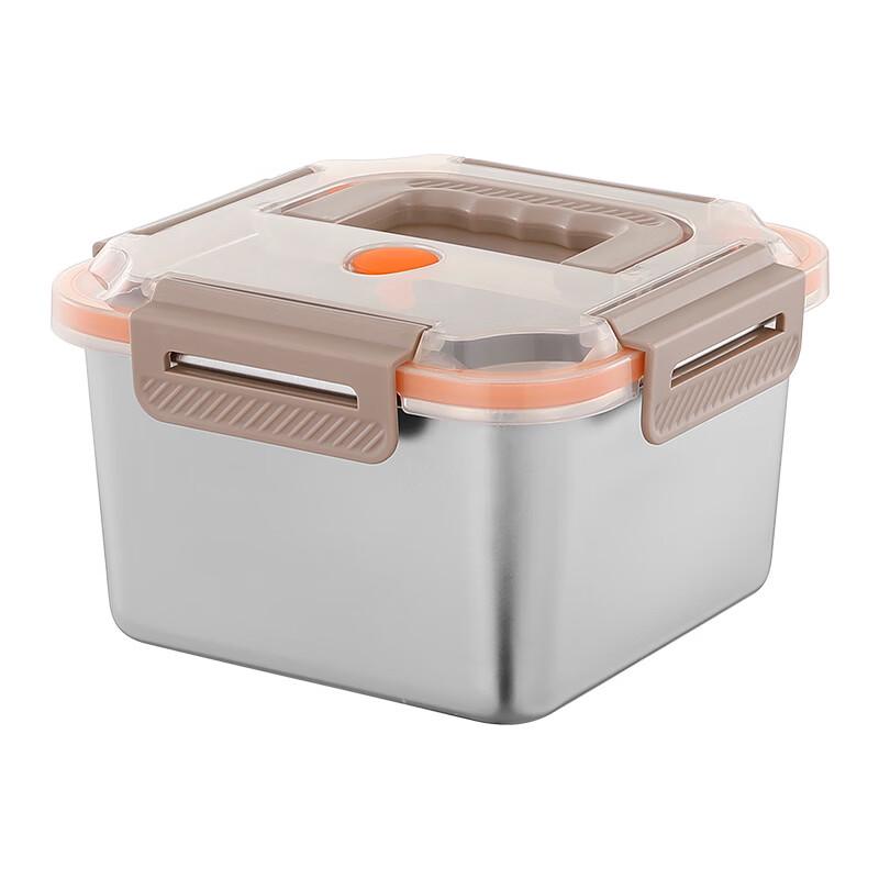 ZISIZ Stainless Steel Food Storage Container Set (3 X 1800ML)