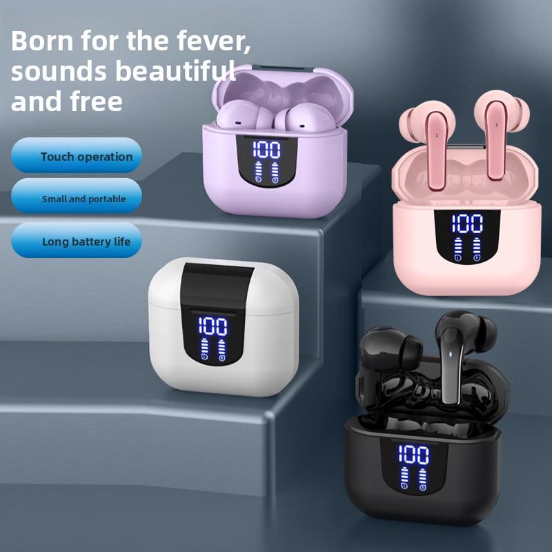 E-Sports Game Noise Reduction Digital Display 5.4 Bluetooth Headset Wireless In-Ear Sports High Sound Quality Long Battery Life Low Latency HD Call