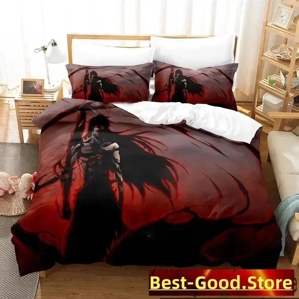 Anime Bleach Kurosaki Ichigo Bedding Set Printed Bed Set With Pillowcase Bed Duvet Cover Soft Queen King Size Bedclothes Home