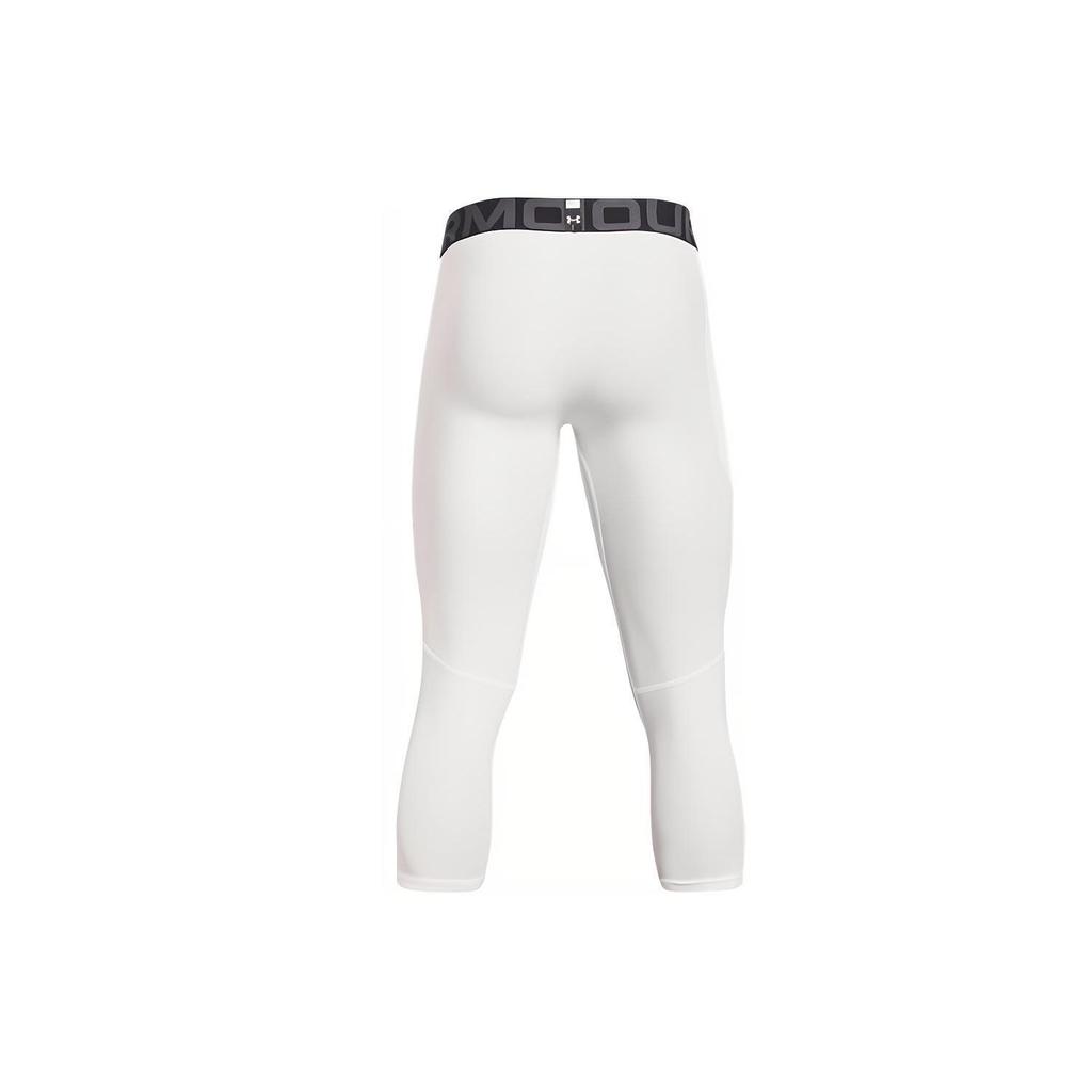 Under Armour Mesh Tight Breathable Sports Long Pants Men Bottoms White 1361588-100