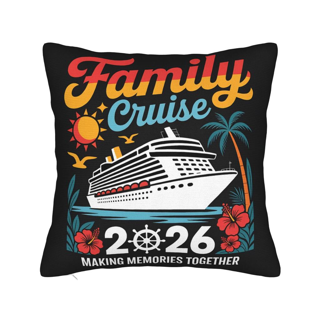 Family Cruise Pillow Cover Morden Pillow Case For Sofa Home Decoration Comfy Pillowcases Gift