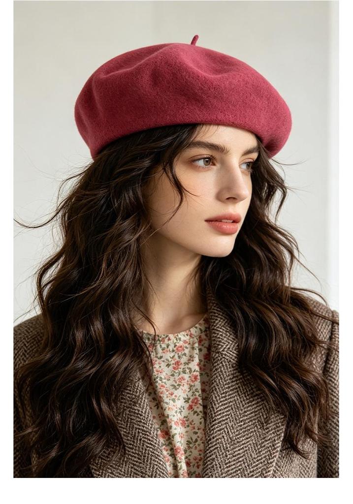 Autumn & Winter Wool Beret: Thick, Fashionable, Versatile & Warm