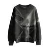 Men's Long Sleeve Pullover Sweater Casual Halloween Print Knit Oversized Sweater