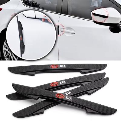 4Pcs Car Logo Anti-collision Strip Auto Door Bumper Protector For Morning Picanto Rio Stonic Sportage Ceed Optima Forte 5 3