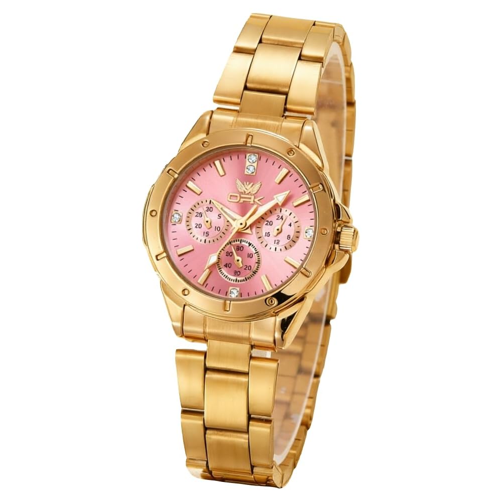 OPK Women s Elegant Simple Quartz Watch Waterproof Luminous Pink